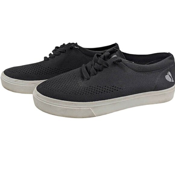 Skechers Street Poppy Stream Lined Sneakers Womens 8.5 Black Mesh #73915 - Picture 1 of 11